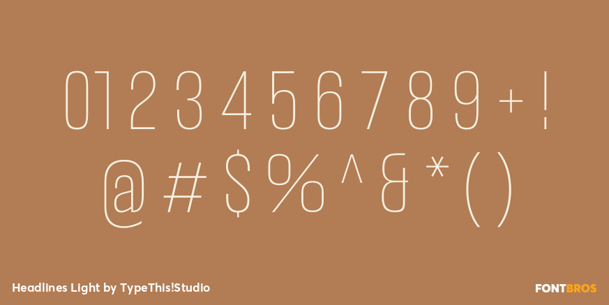 Headlines Light Font Poster #1