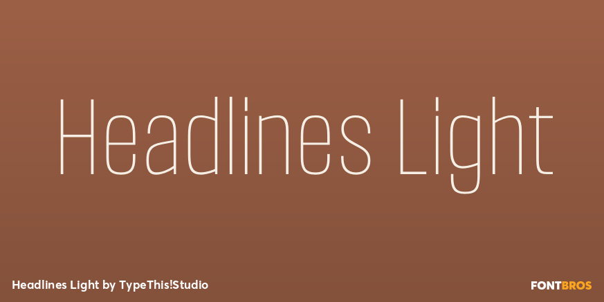 Headlines Light Font Poster #1