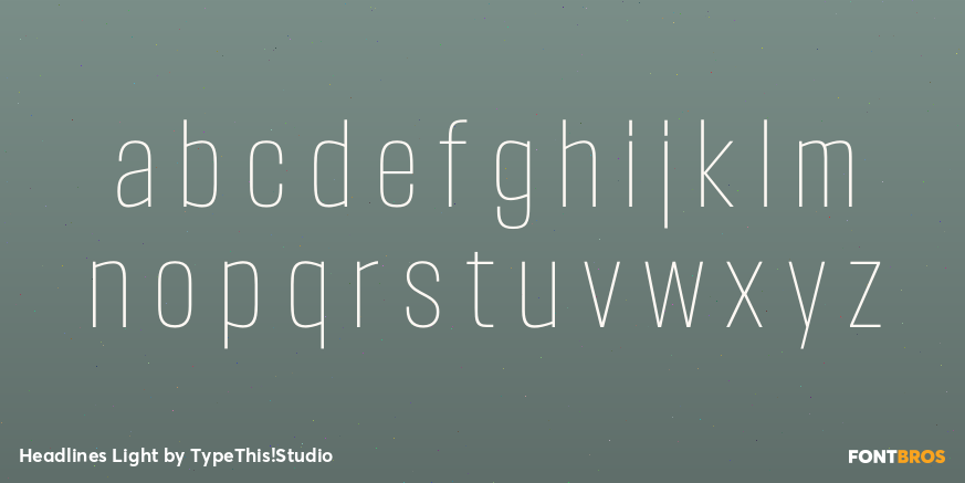 Headlines Light Font Poster #3