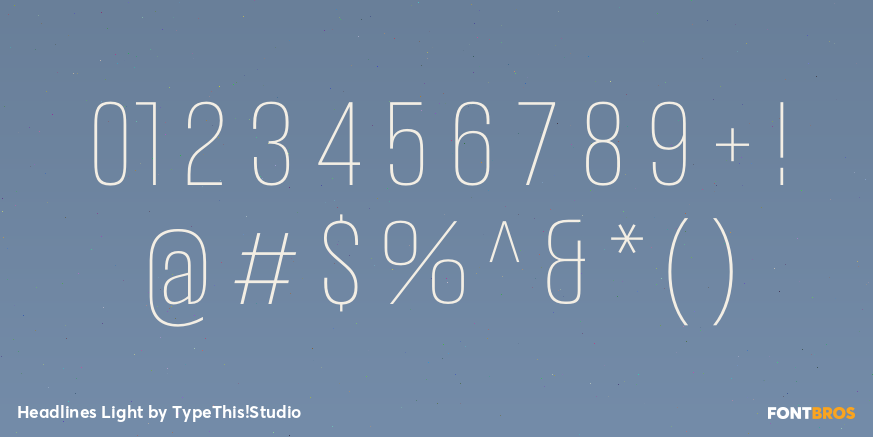 Headlines Light Font Poster #4