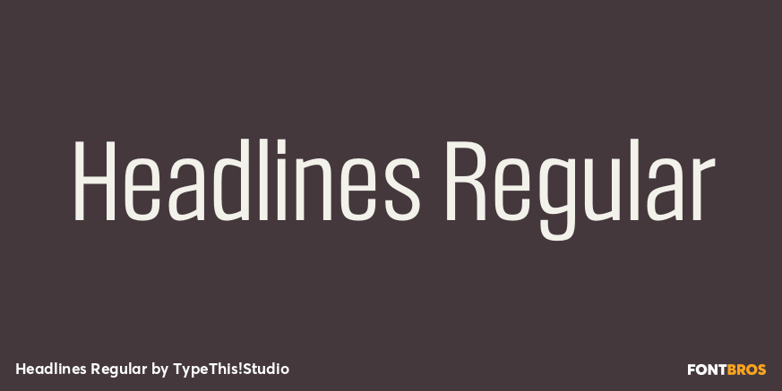 Headlines Regular Font Poster #1