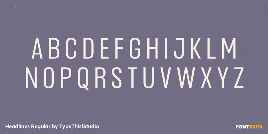 Headlines Regular Font Poster #2