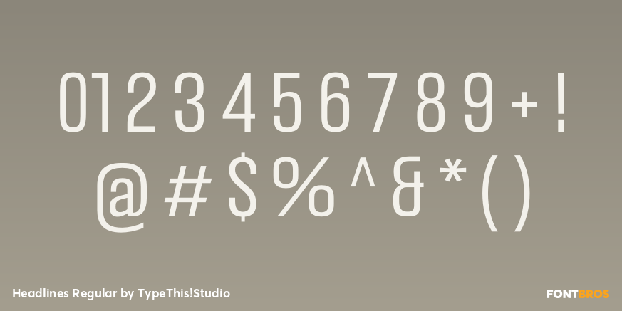 Headlines Regular Font Poster #4