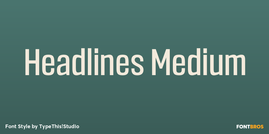 Headlines Medium Font Poster #1