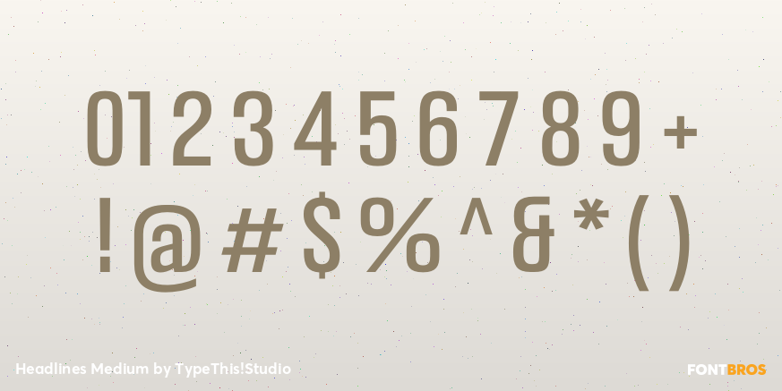 Headlines Medium Font Poster #1