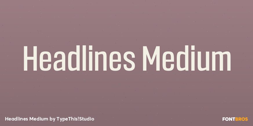 Headlines Medium Font Poster #1
