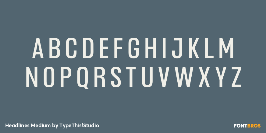 Headlines Medium Font Poster #2