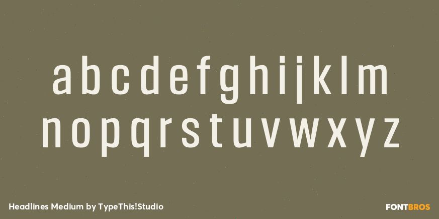 Headlines Medium Font Poster #3