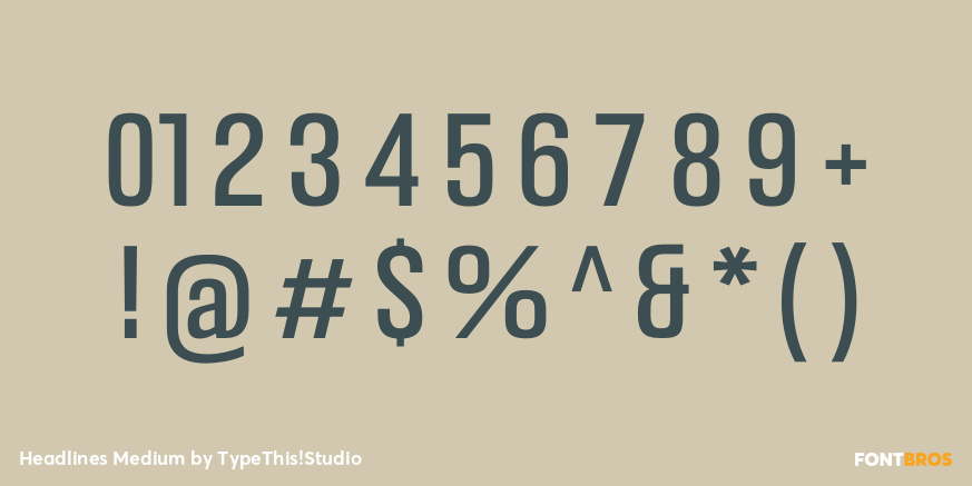 Headlines Medium Font Poster #4