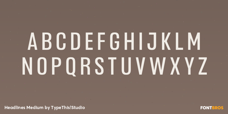 Headlines Medium Font Poster #1