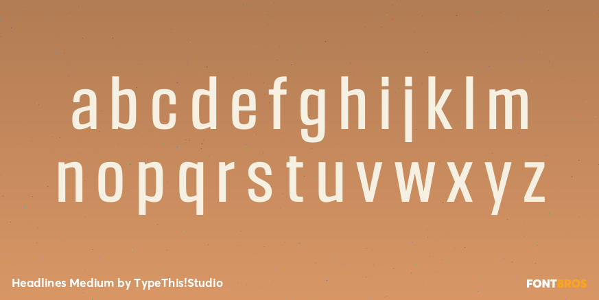 Headlines Medium Font Poster #1
