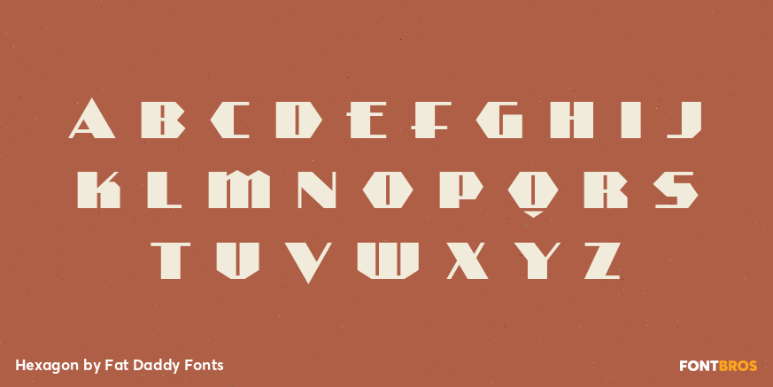 Hexagon Font Poster #2