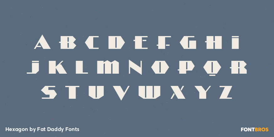 Hexagon Font Poster #3