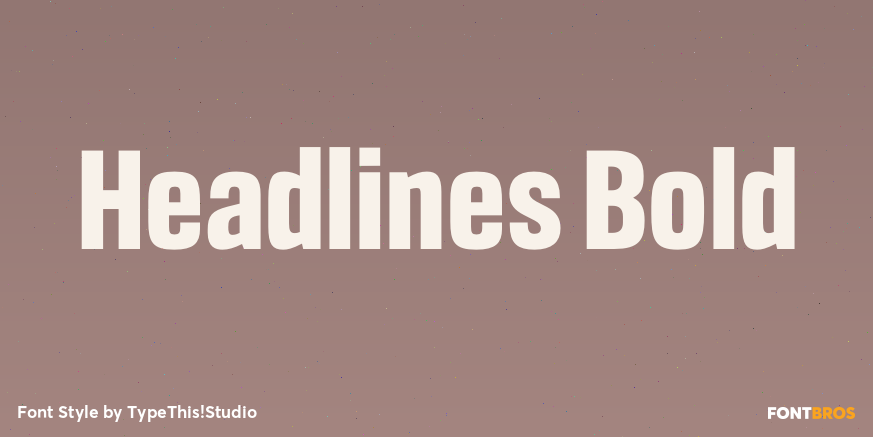 Headlines Bold Font Poster #1
