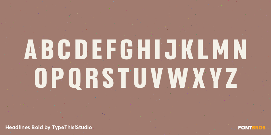 Headlines Bold Font Poster #2