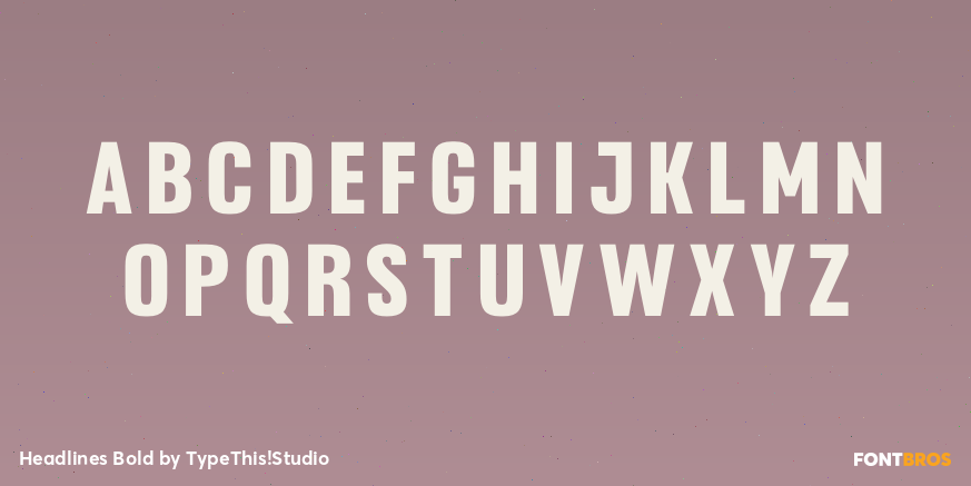 Headlines Bold Font Poster #1