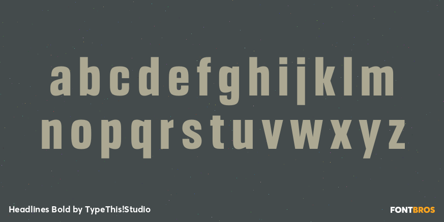 Headlines Bold Font Poster #1