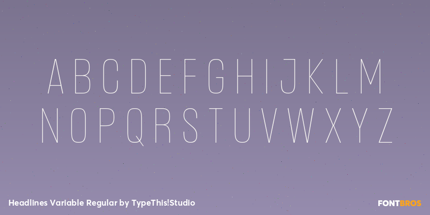 Headlines Variable Regular Font Poster #2