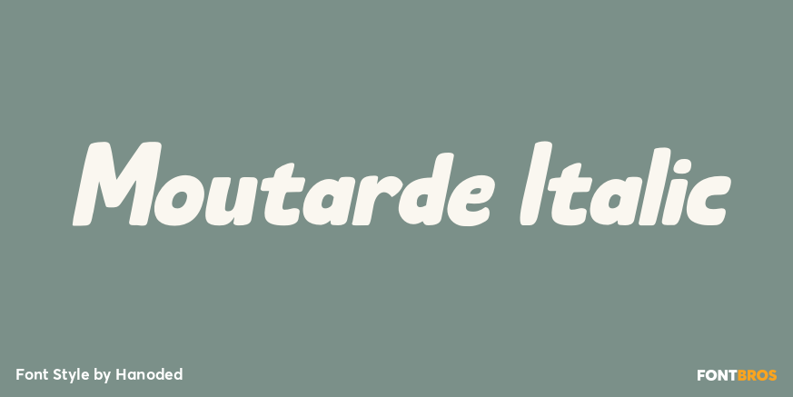 Moutarde Italic Poster