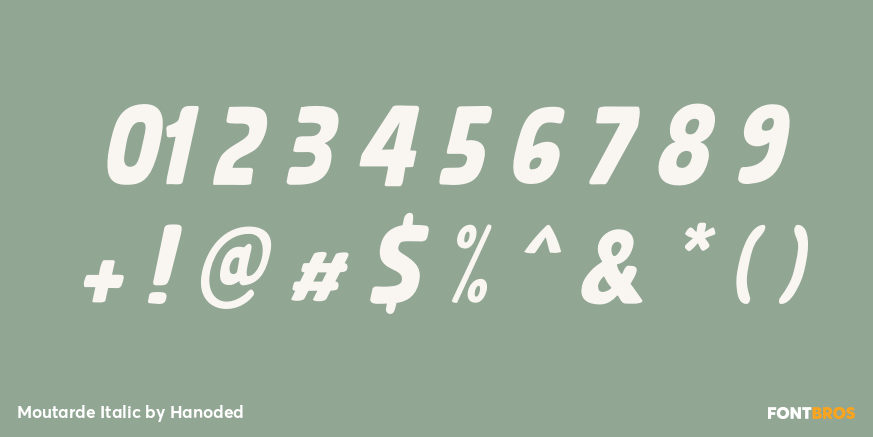 Moutarde Italic Font Poster #1