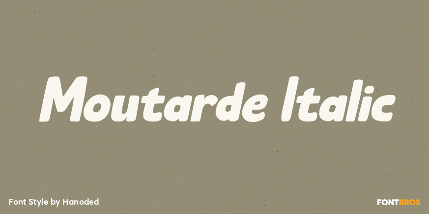 Moutarde Italic Poster