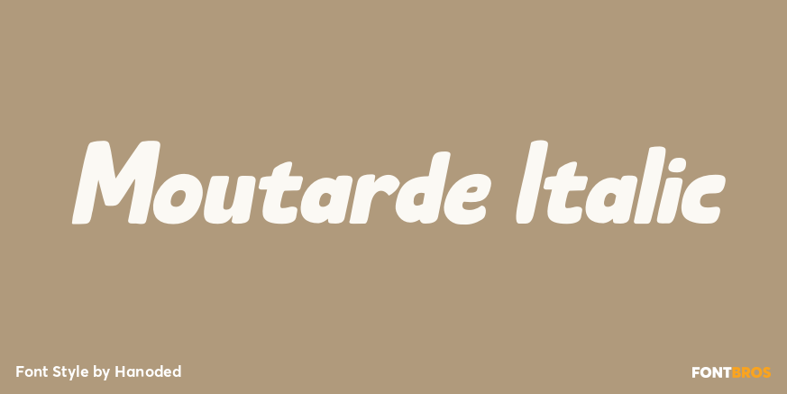 Moutarde Italic Poster