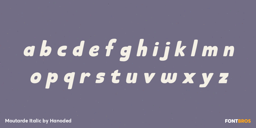 Moutarde Italic Font Poster #1