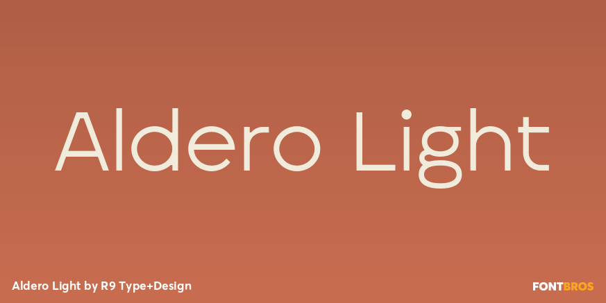 Aldero Light Font Poster #1