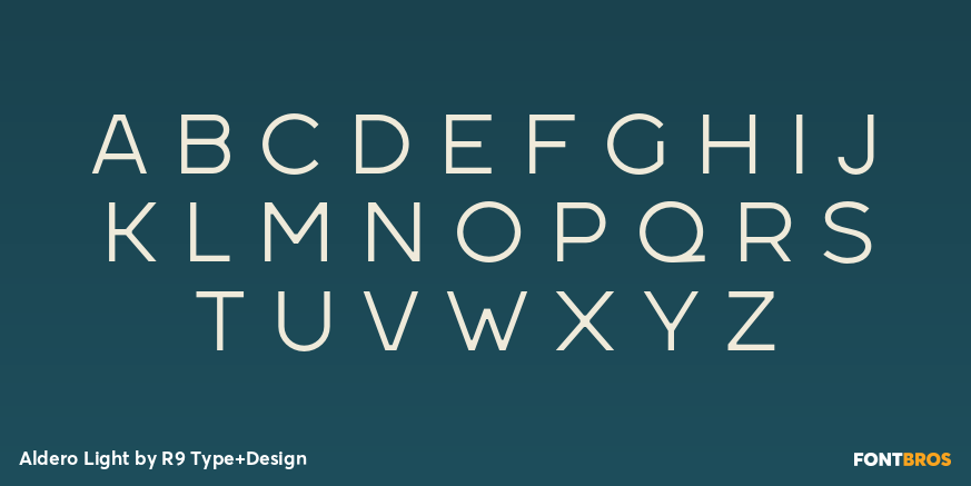 Aldero Light Font Poster #2