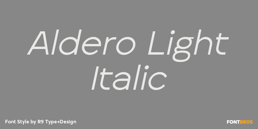 Aldero Light Italic Font Poster #1