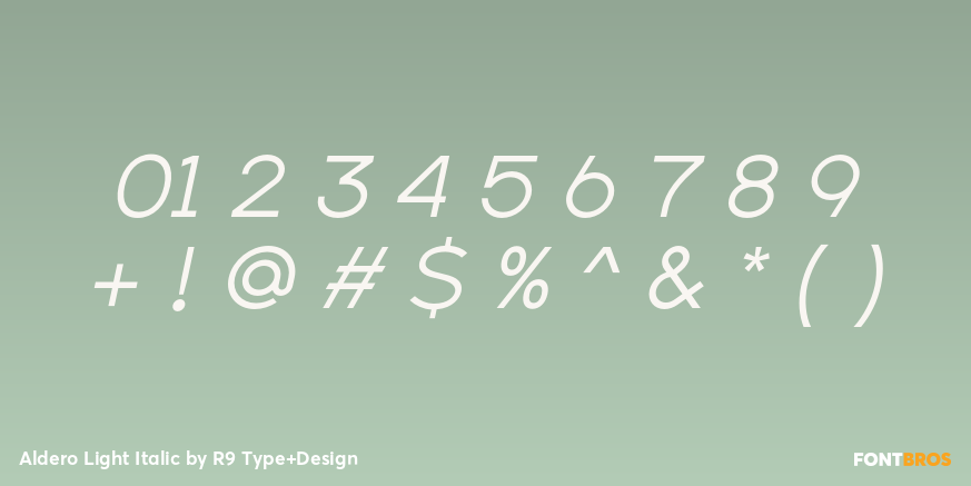 Aldero Light Italic Font Poster #4
