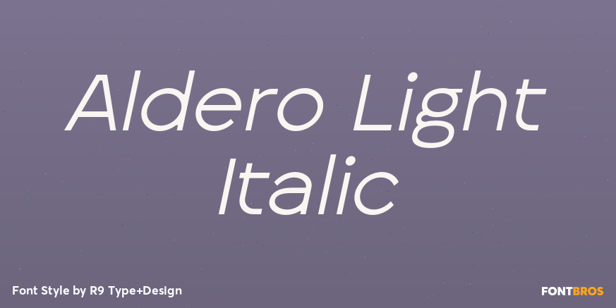Aldero Light Italic Font Poster #1