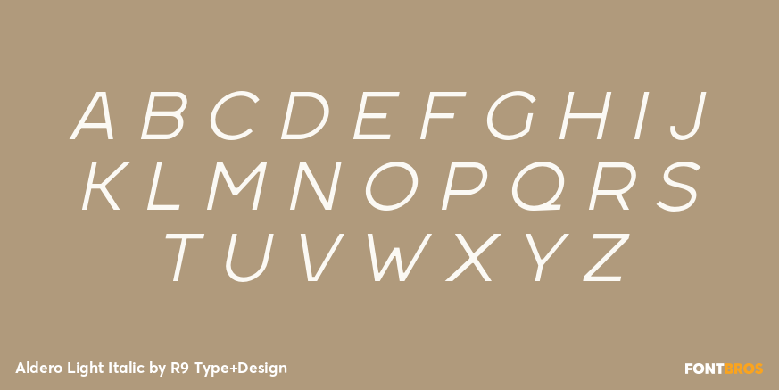 Aldero Light Italic Font Poster #2