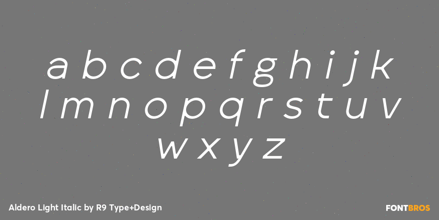 Aldero Light Italic Font Poster #3