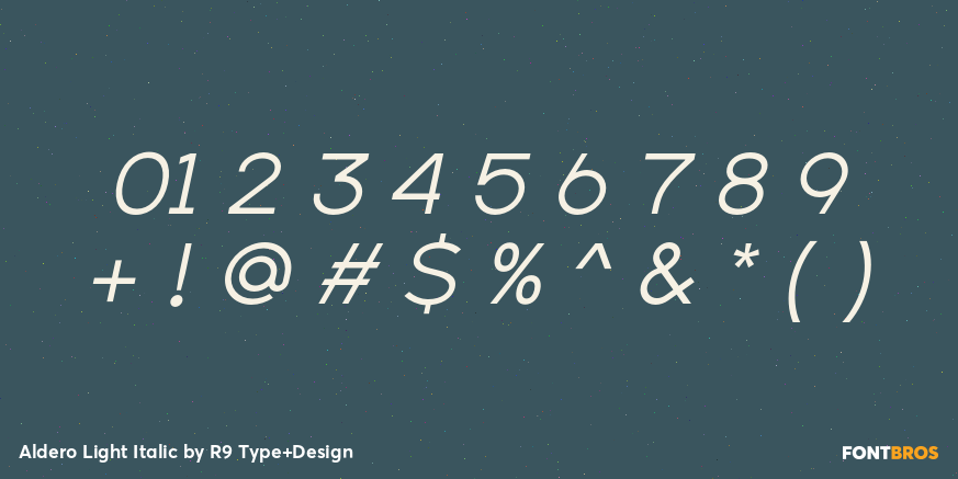 Aldero Light Italic Font Poster #4