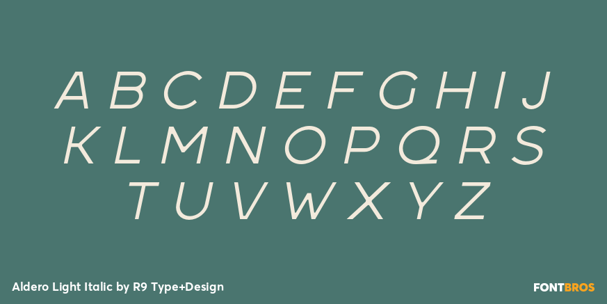 Aldero Light Italic Font Poster #2