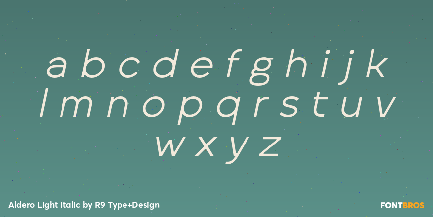 Aldero Light Italic Font Poster #3