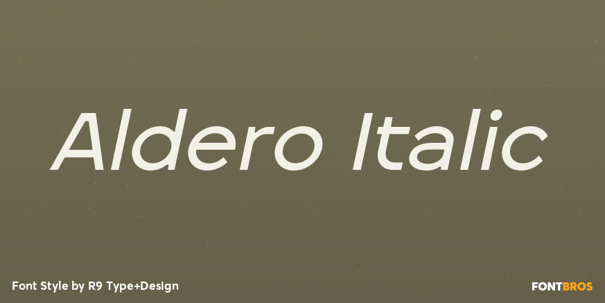 Aldero Italic Font Poster #1