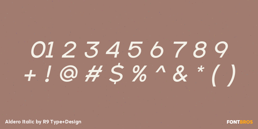 Aldero Italic Font Poster #4
