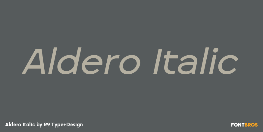 Aldero Italic Font Poster #1