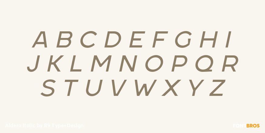 Aldero Italic Font Poster #2