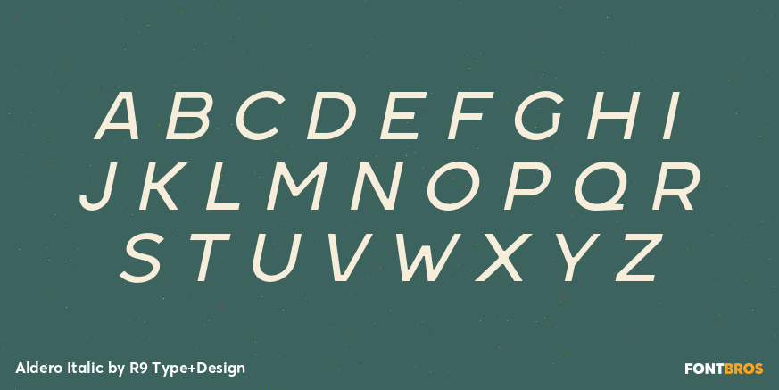 Aldero Italic Font Poster #2