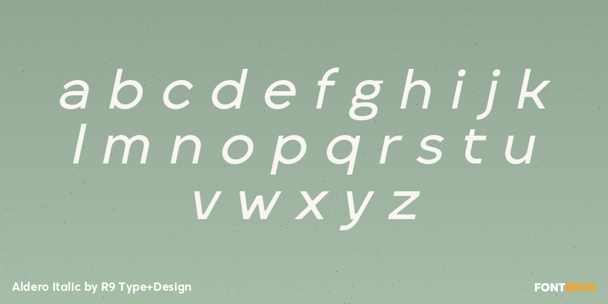 Aldero Italic Font Poster #3
