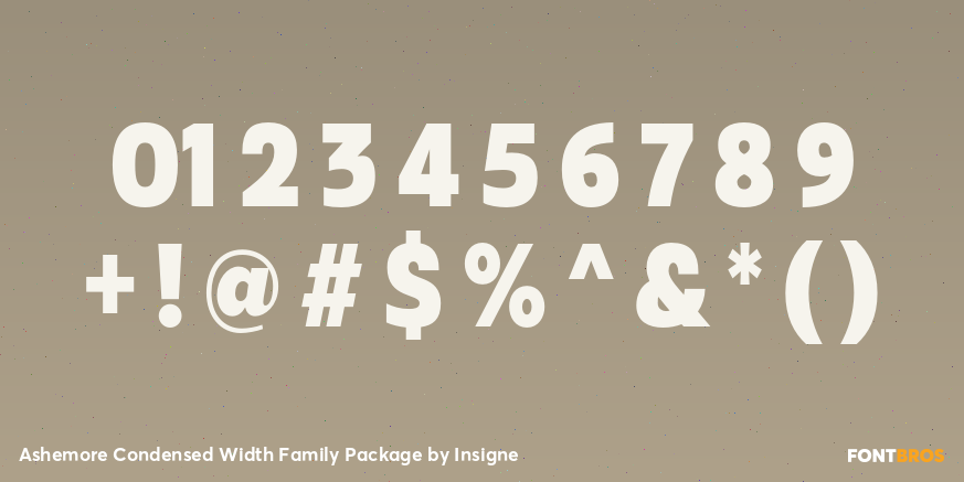 Ashemore Condensed Width Family Package Font Poster #1