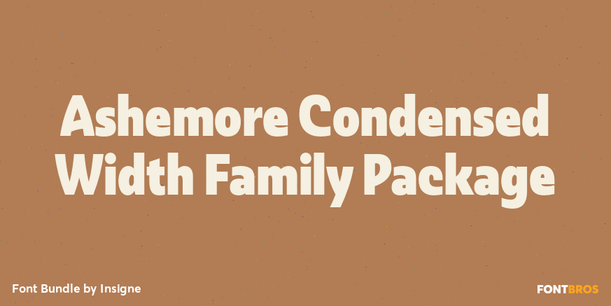 Ashemore Condensed Width Family Package Font Poster #1