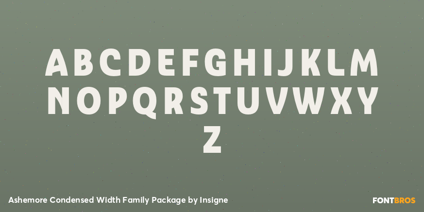 Ashemore Condensed Width Family Package Font Poster #2