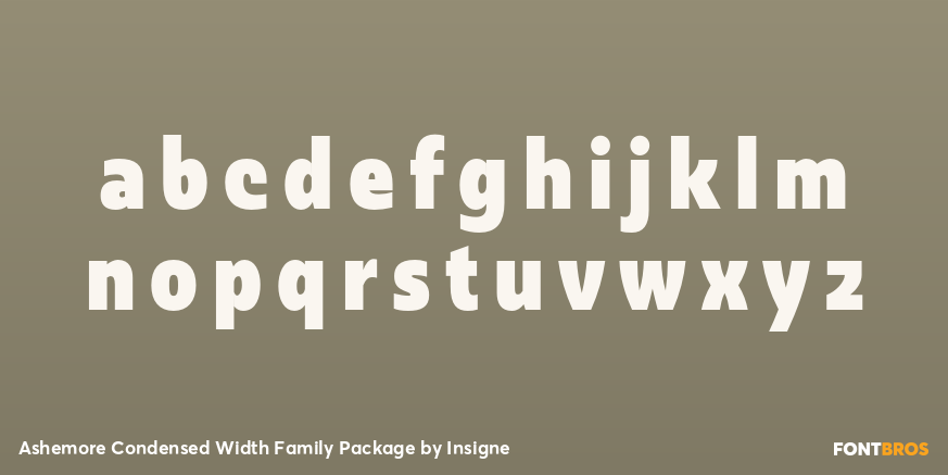 Ashemore Condensed Width Family Package Font Poster #3