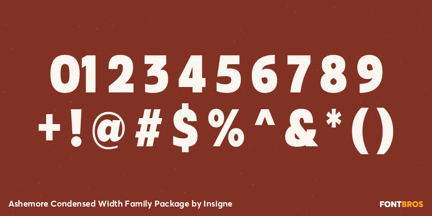 Ashemore Condensed Width Family Package Font Poster #4