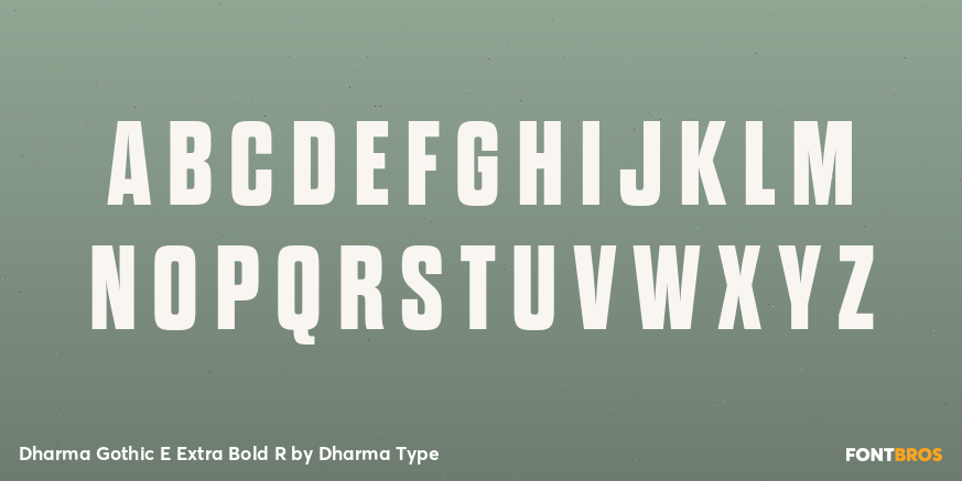 Dharma Gothic E Extra Bold R Font Poster #2