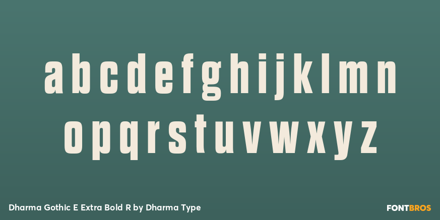 Dharma Gothic E Extra Bold R Font Poster #3